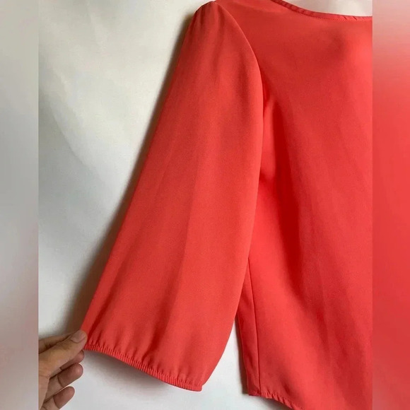 Kaileigh Peach Orange Top Flowy Women Size S - Picture 5 of 6